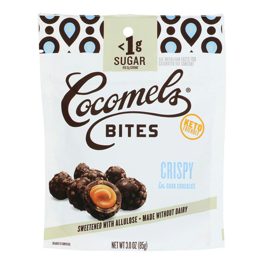 Cocomels Bites Chocolate Sugar Free Sea Crispy 3 Oz Pack of 6