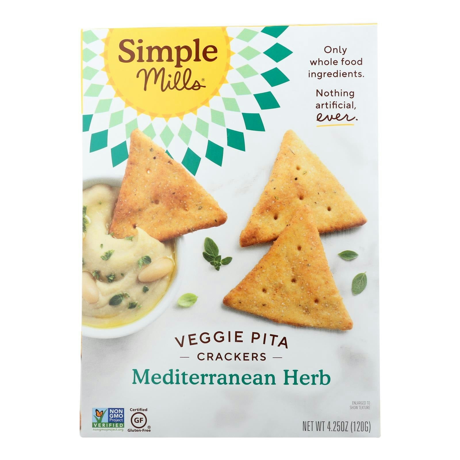 Simple Mills - Cracker Pita Mediterranean Herb 4.25 oz (Pack of 6)