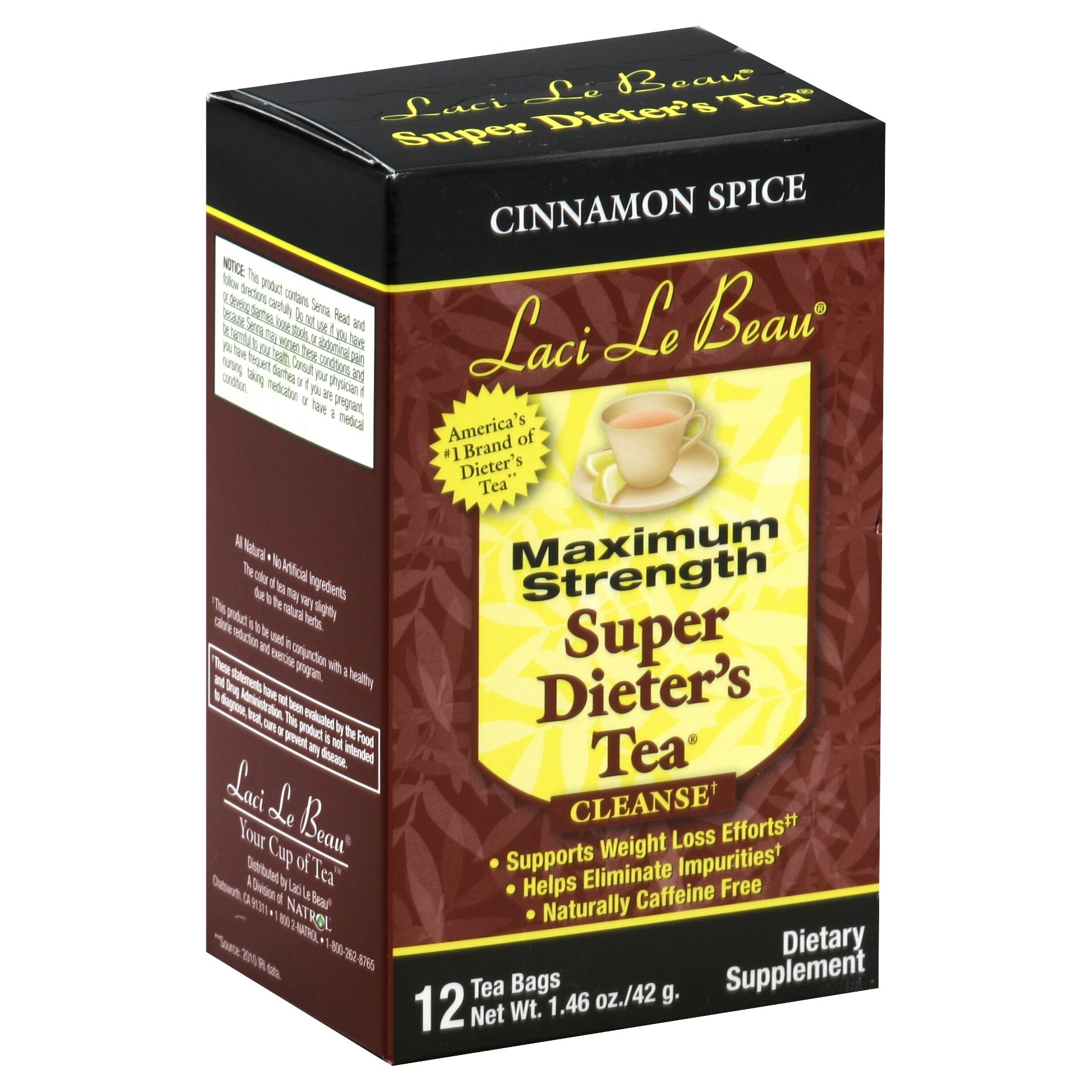 Laci Le Beau Tea Super Dieter Max Cinmon Spice 12 Bg Pack of 6