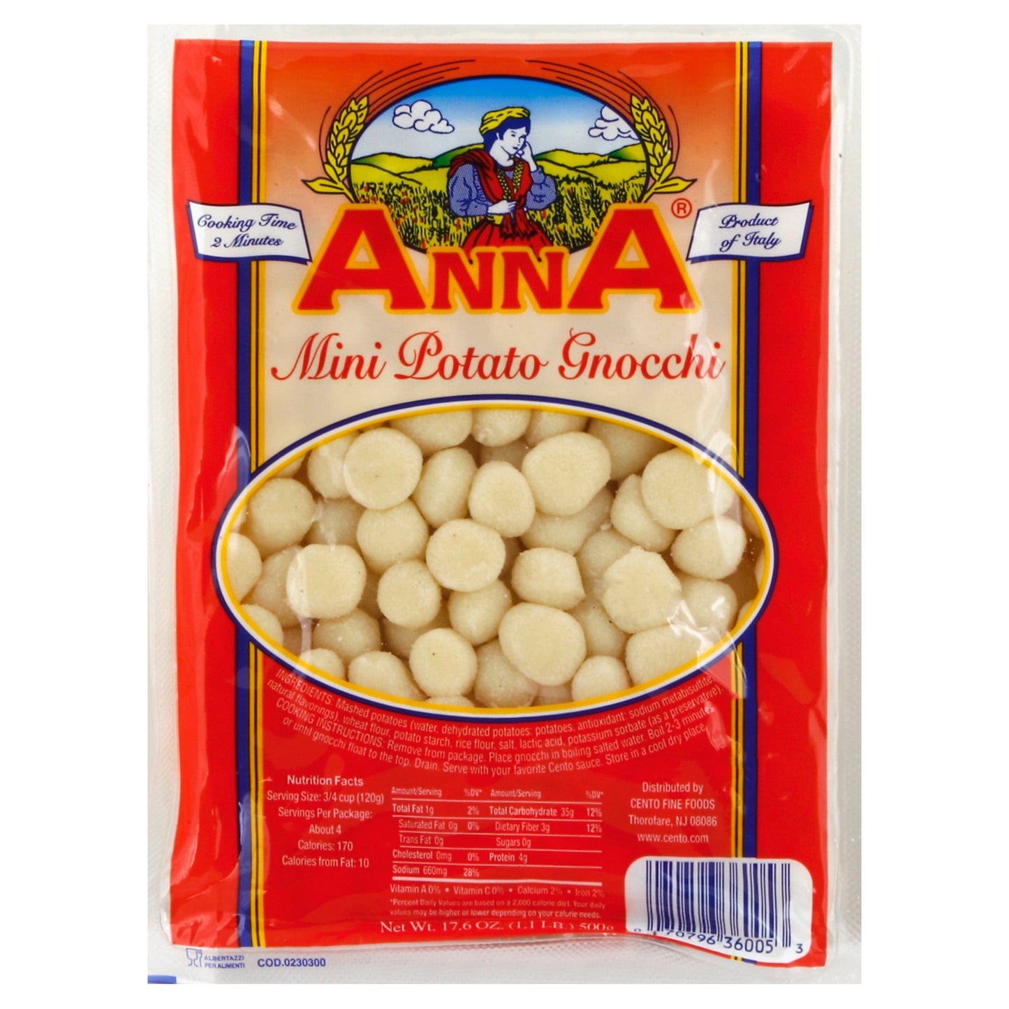 Anna Gnocchi Mini Pot 17.6 Oz (Pack Of 12)