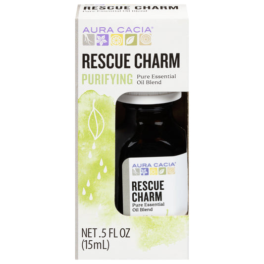 Aura Cacia Oil Essential Rescu Chrm Box 0.5 FO 0.5 Fo Pack of 1