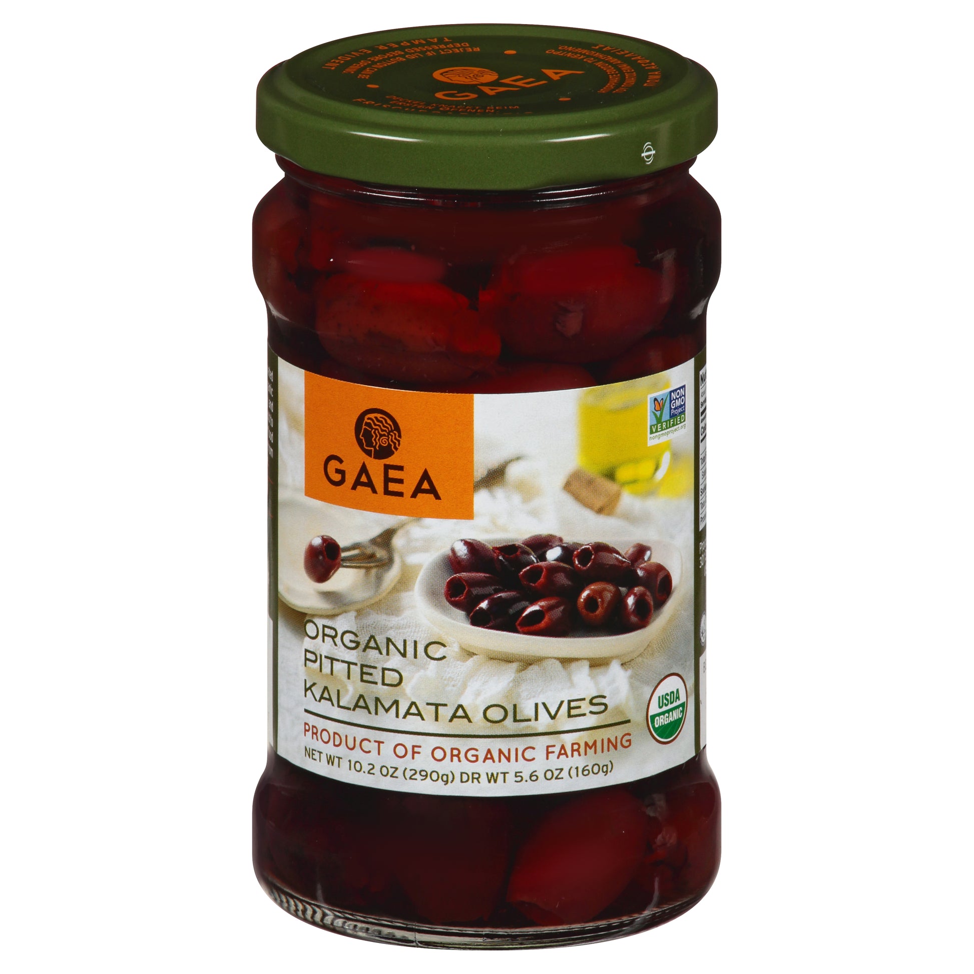 Gaea North America Olive Kalamata Pitted Organic 5.6 Oz (Pack Of 8)