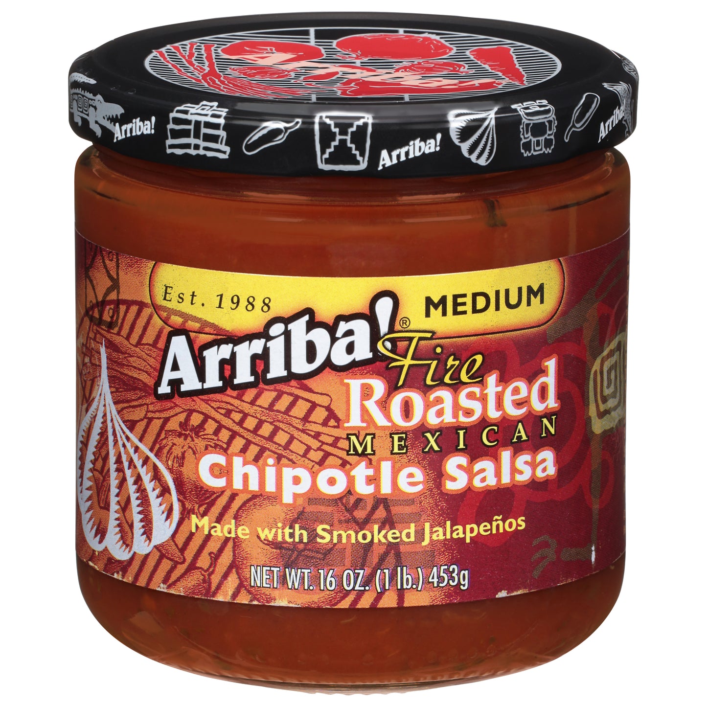 Arriba Salsa Chipotle Medium 16 oz (Pack Of 6)