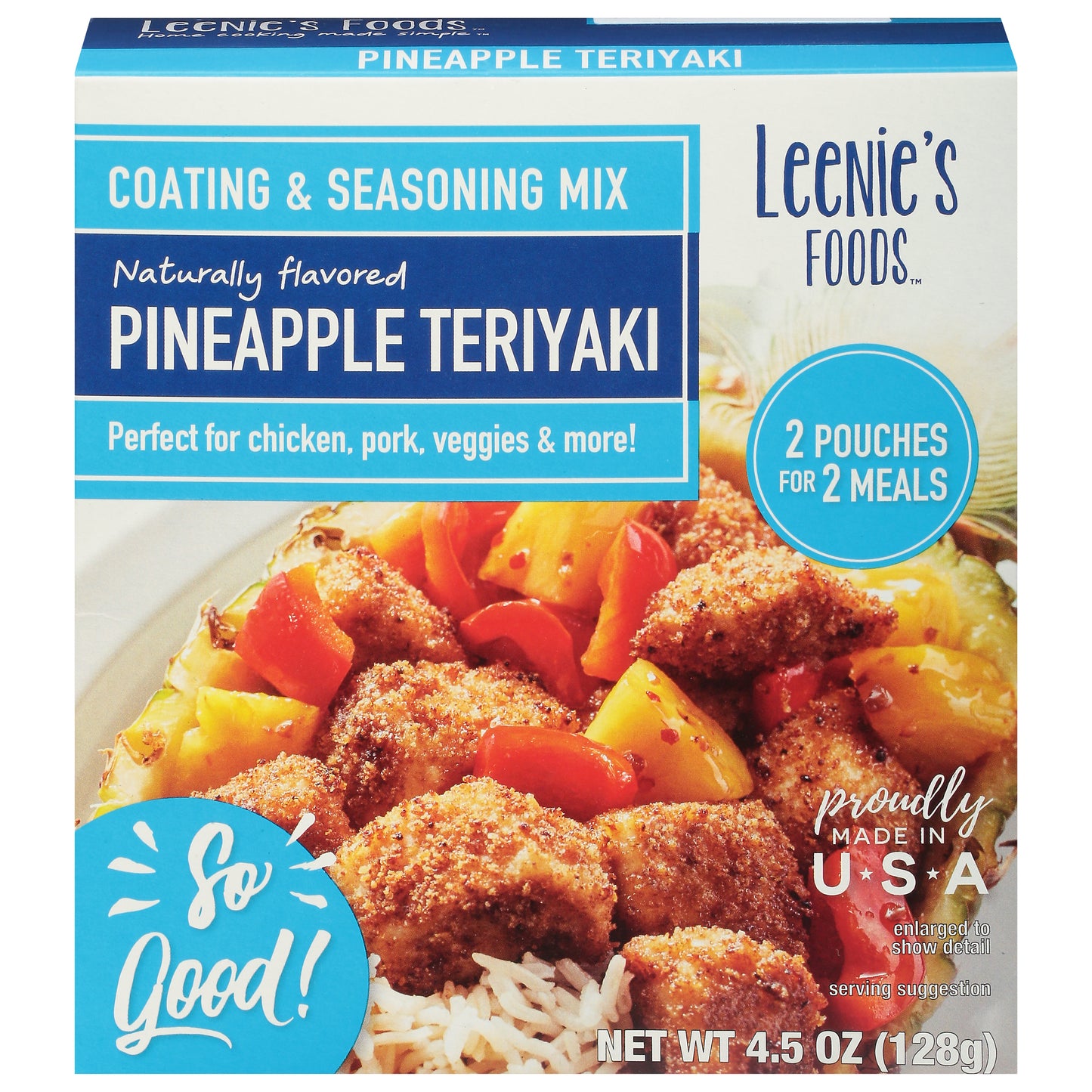 Leenies Foods Seasoning Coat Mix Teryaki Pineapple 1 Ea (Pack Of 6)