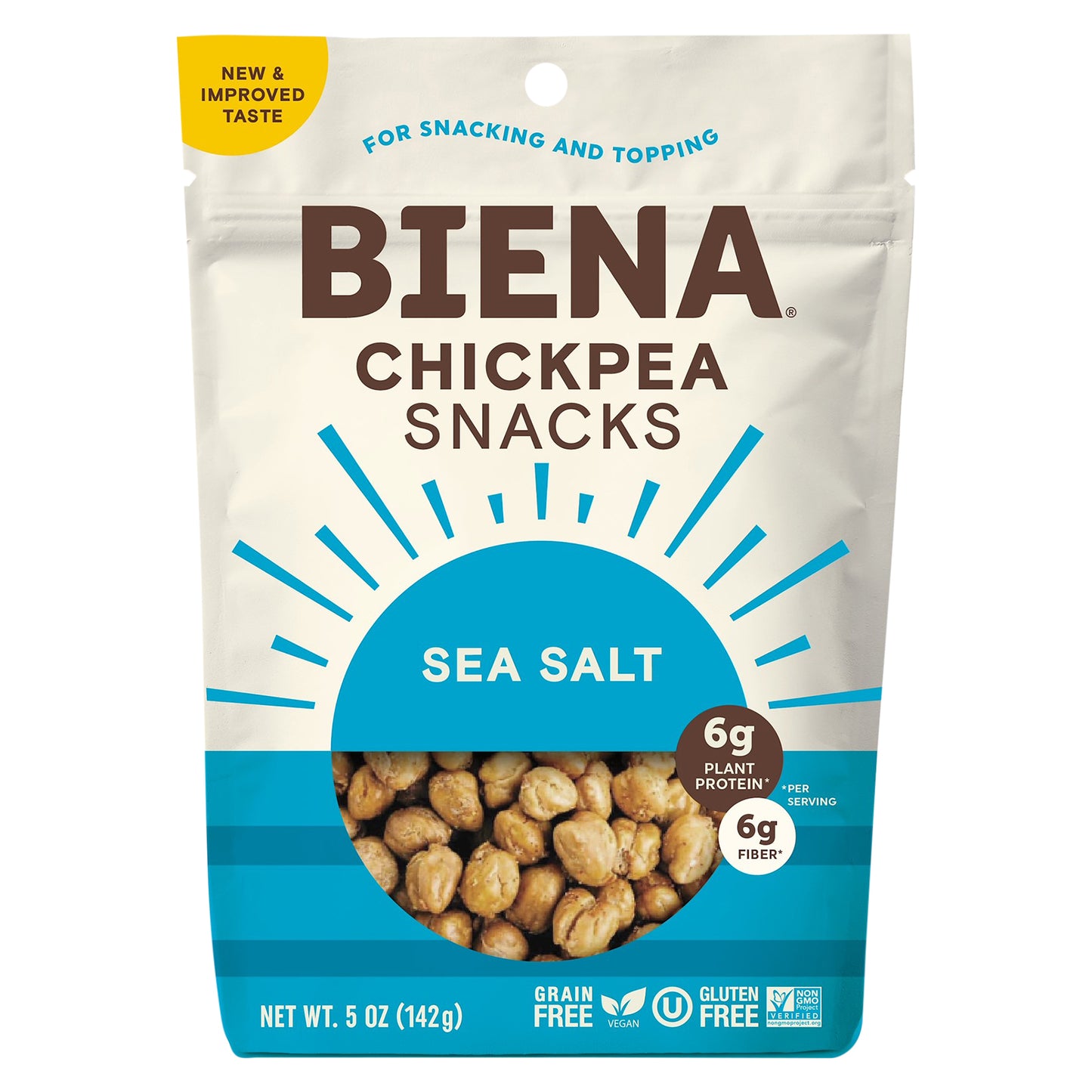 Biena Chickpea Roasted Sea Salt 5 oz (Pack Of 8)