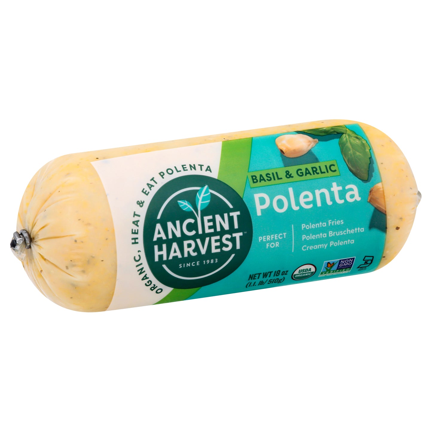 Ancient Harvest Polenta Basil & Garlic Organic 18 oz (Pack Of 12)