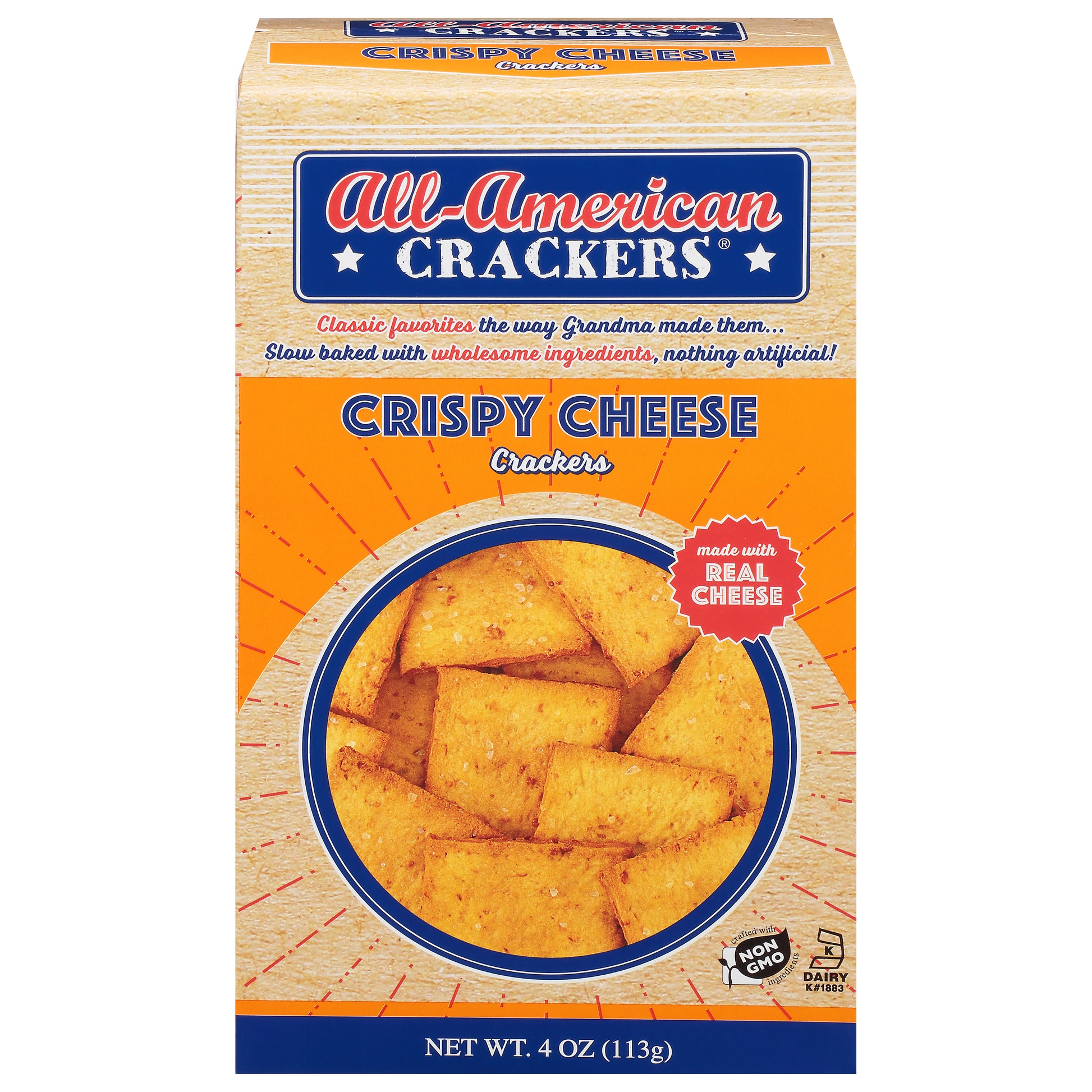 All American Cracker Cheese Crispy 4 Oz (Pack Of 6)