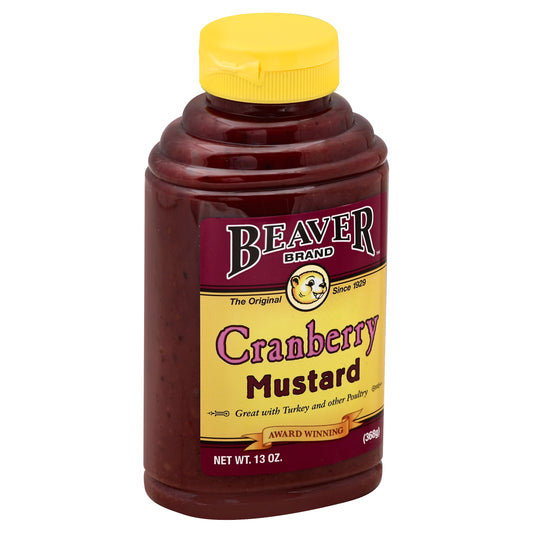 Beaver Mustard Squeeze Cranberry 13 oz (Pack Of 6)