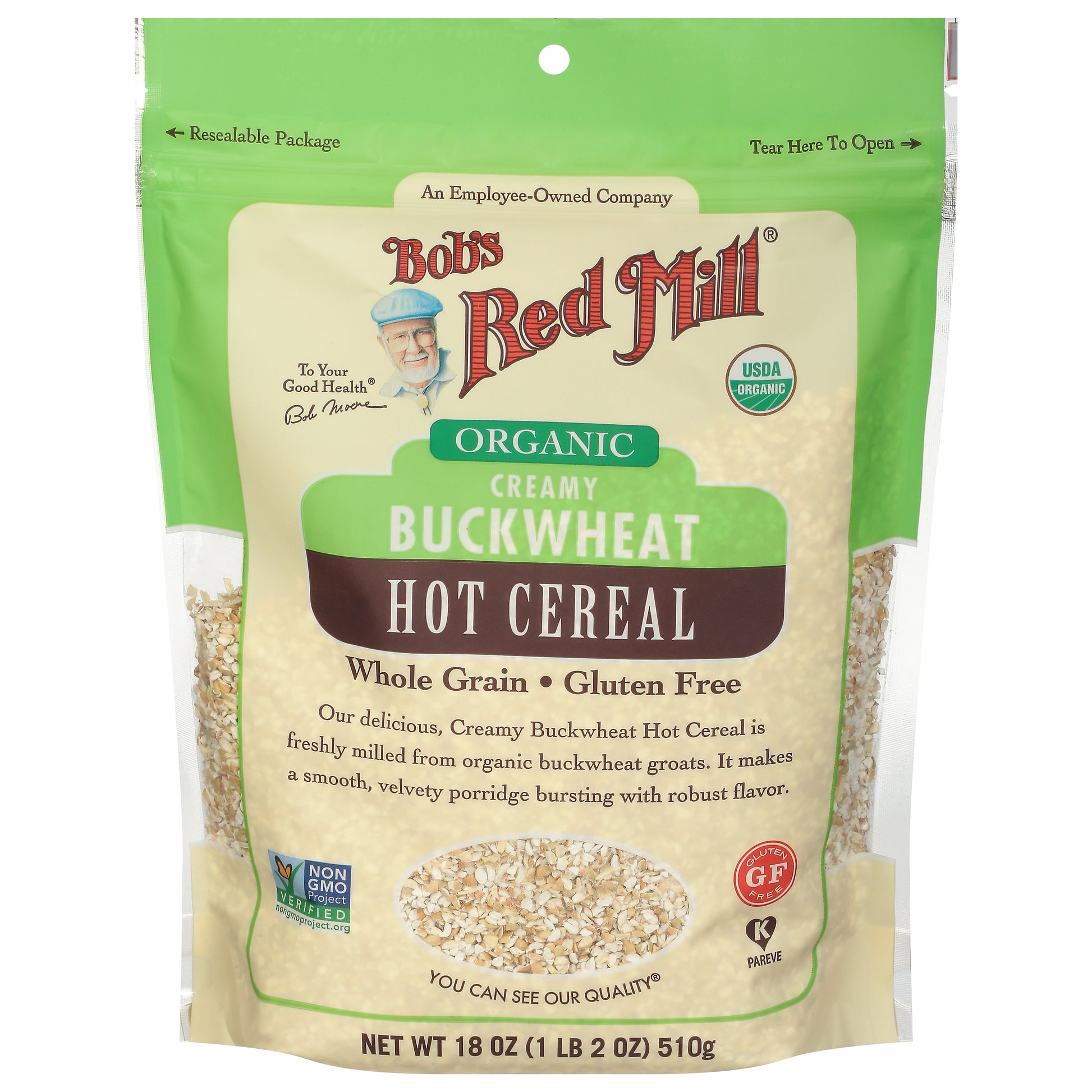 Bobs Red Mill Cereal Buckwheat Creamy Organic Hot 18 oz (Pack Of 4)