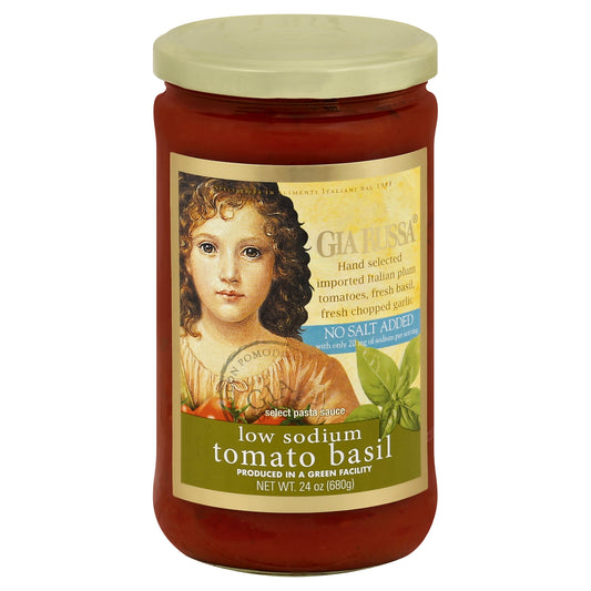 Gia Russa Sauce Low Sodium Tomato Basil 24 Oz (Pack Of 6)