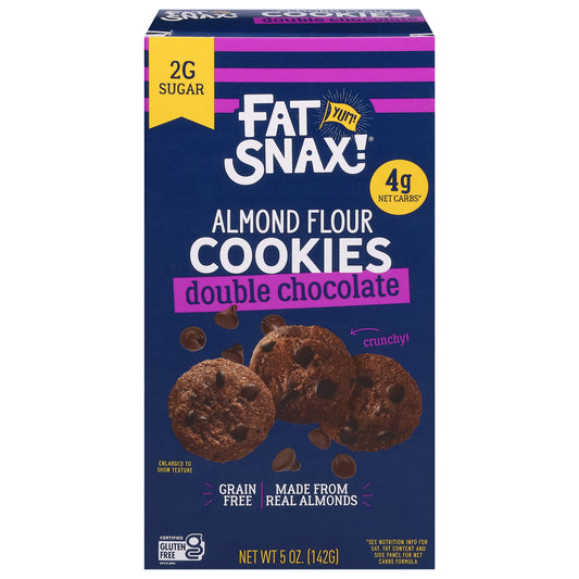 Fat Snax Cookies Mini Double Chocolate 5 oz (Pack Of 6)