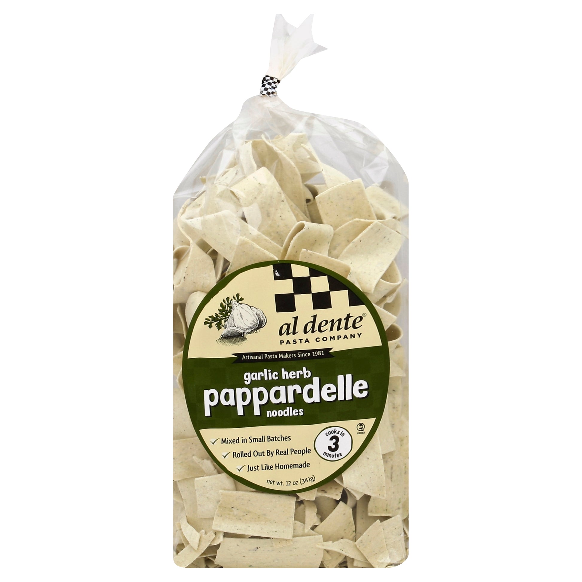 Al Dente Pasta Pappardelle Garlic & Herb 12 oz (Pack Of 6)