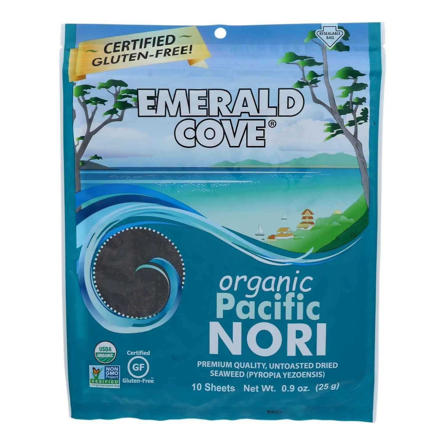 Emerald Cove Og2 Pac Nori Sea Veg Organic - 10 Count (Pack of 6)