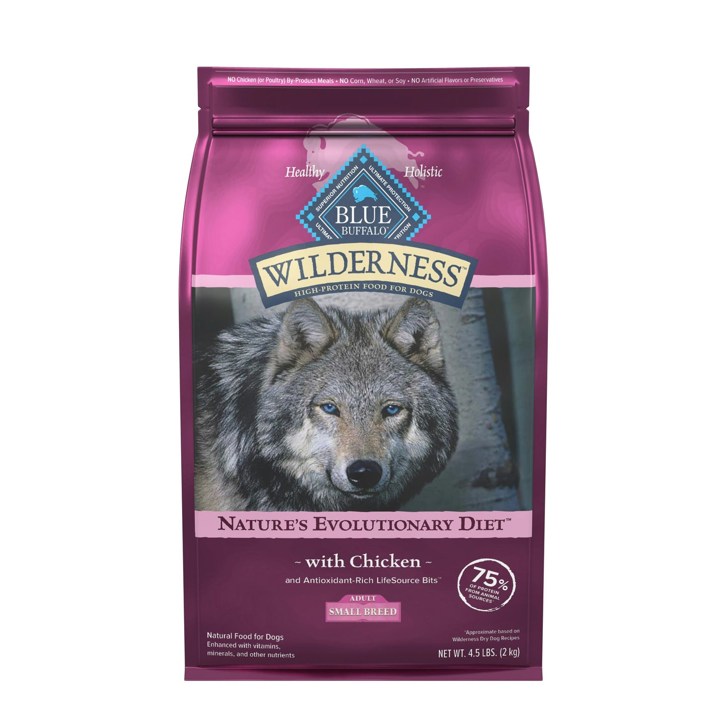 Blue Buffalo Dog Food Small Bread Adult Chocolate 4.5 Lb Pack of 3