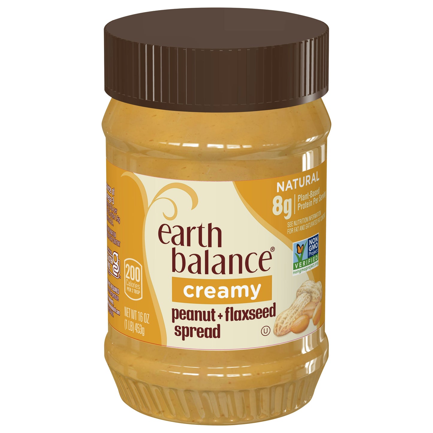 Earth Balance Peanut Butter Creamy Natural 16 oz (Pack of 12)