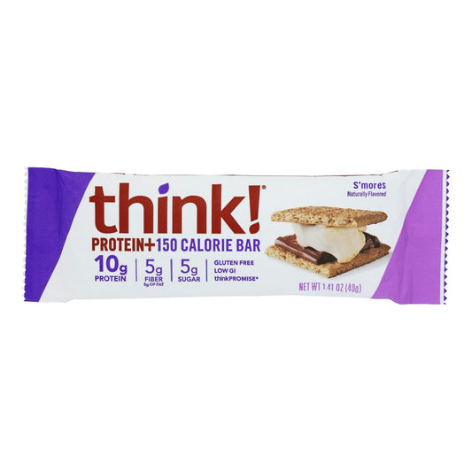 thinkThin Protein & Fiber Bar Smores Gluten Free - 1.41 oz (Pack of 10)