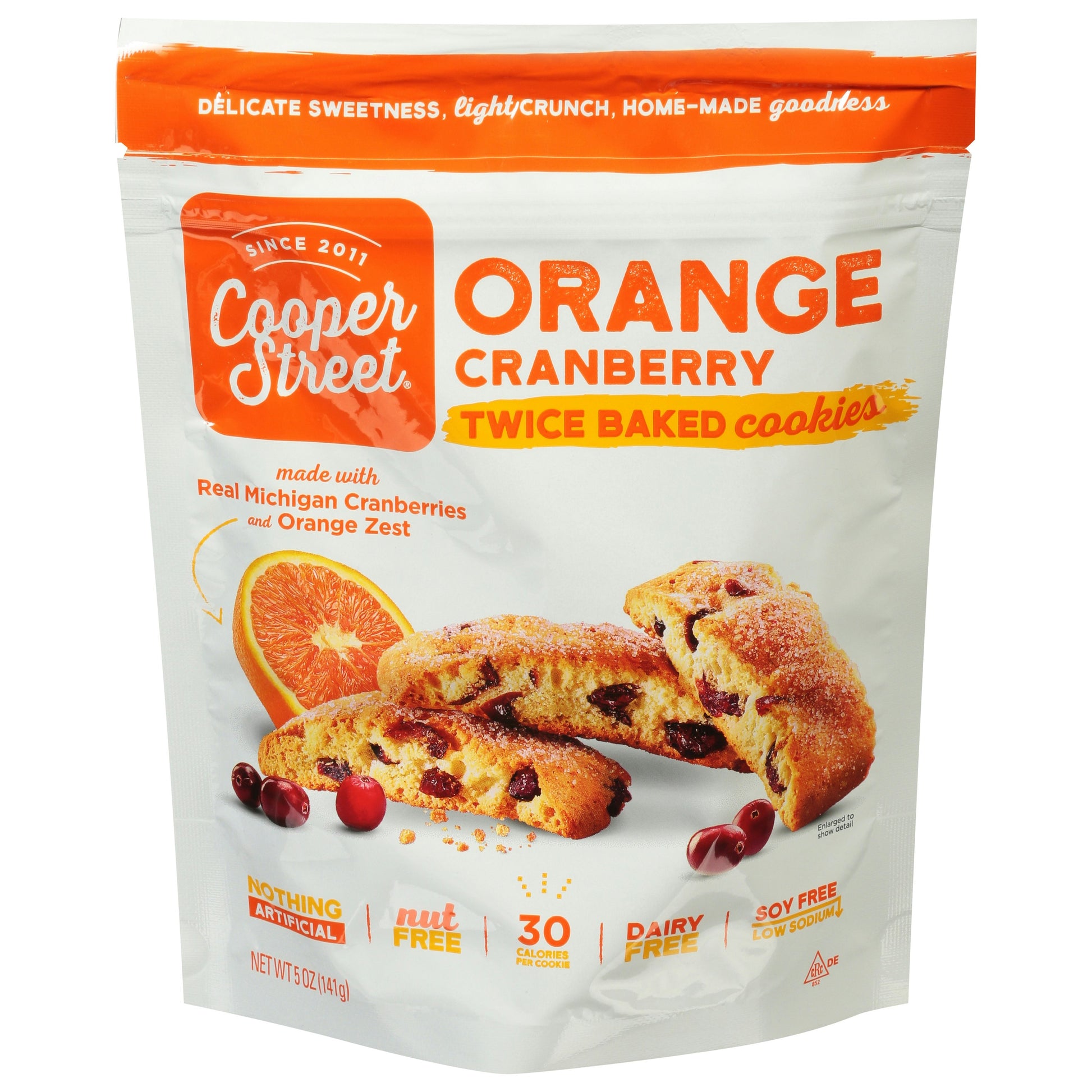 Cooper Street Cookies Orange Cranberry 5 Oz Pack of 6