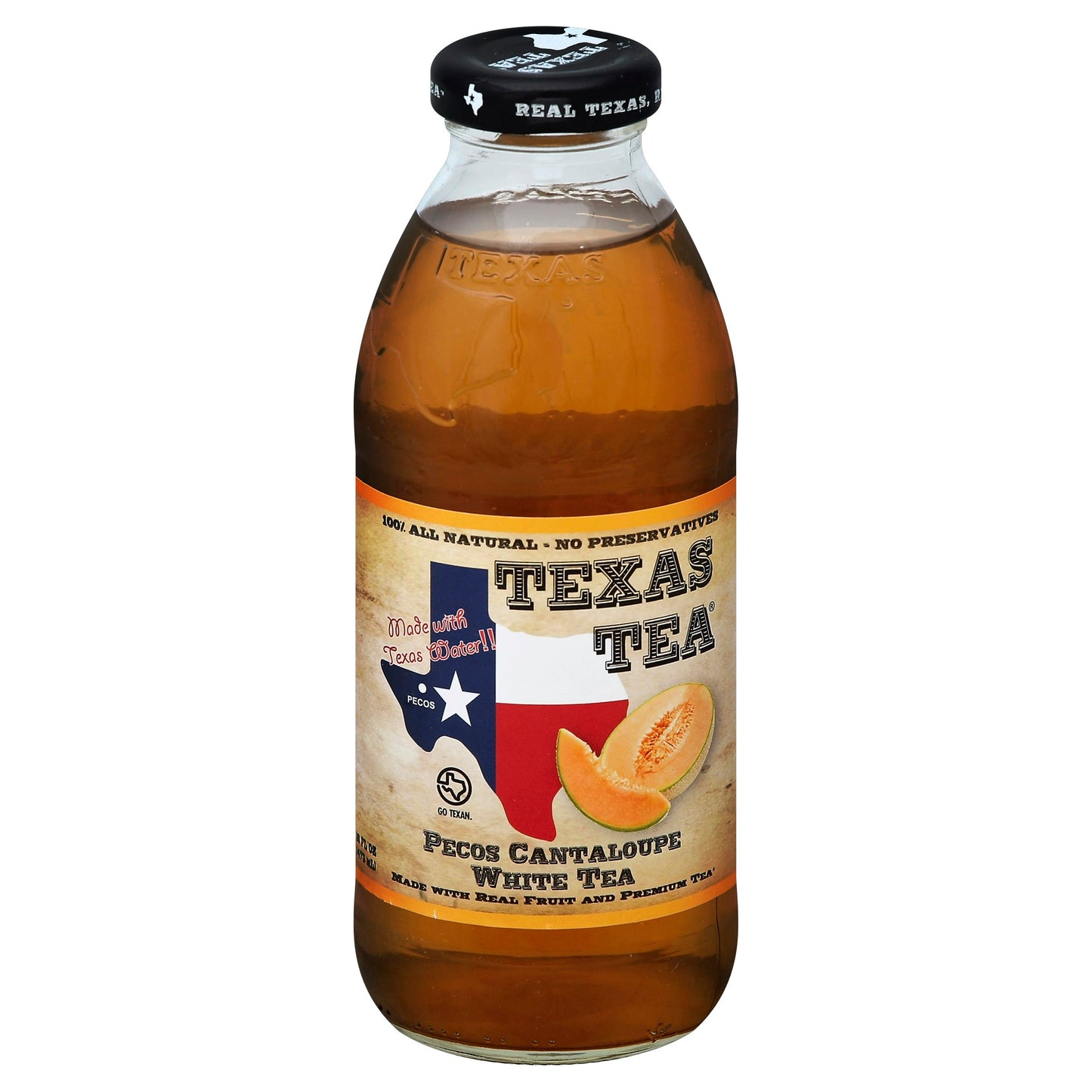 Texas Tea White Tea Pecos Cantaloupe 16 Fo Pack of 12