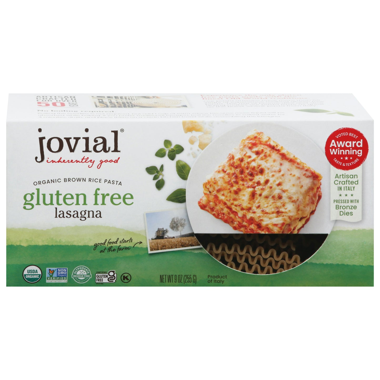 Jovial Pasta Brwnrce Lasagna Organic 9 Oz Pack of 6