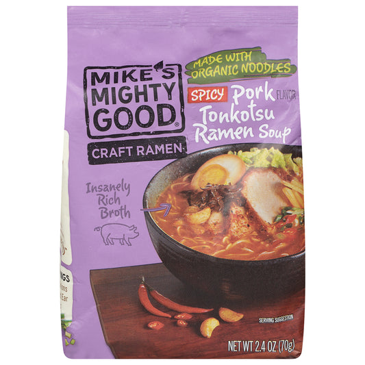 Mikes Mighty Good Soup Ramen Pork Spicy 2.4 oz (Pack Of 7)