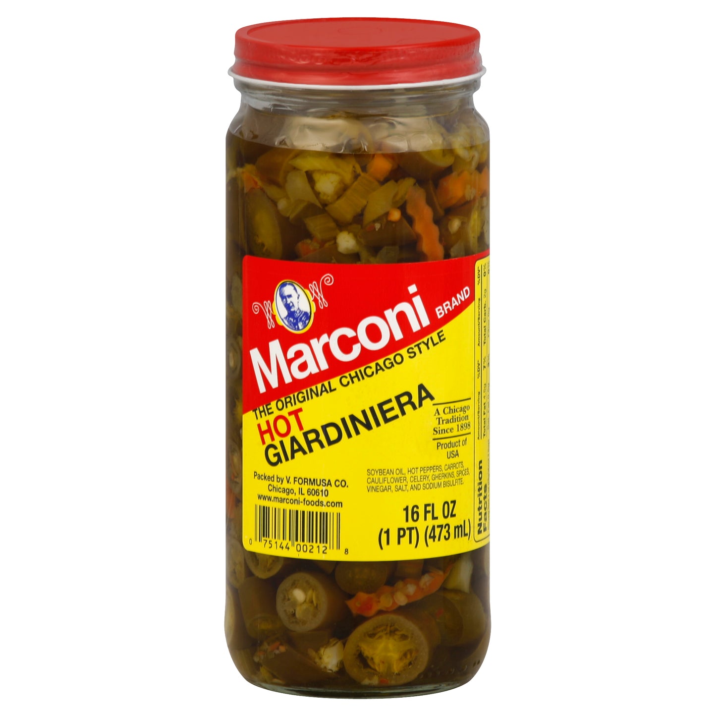 Marconi Giardiniera Hot 16 oz (Pack Of 12)