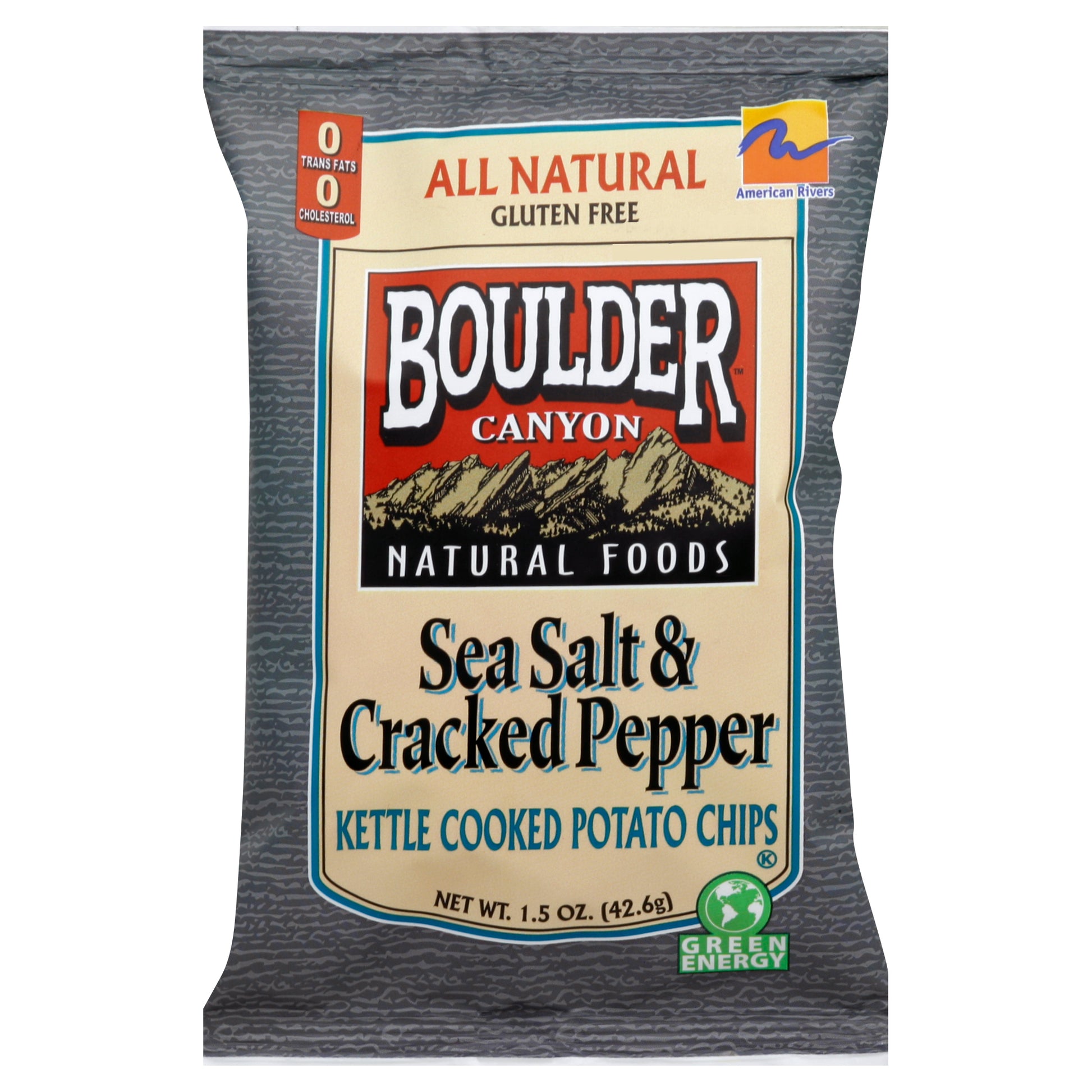 Boulder Canyon Chip Kettle Sea Salt Cracked Pepper 1.5 Oz (Pack Of 55)