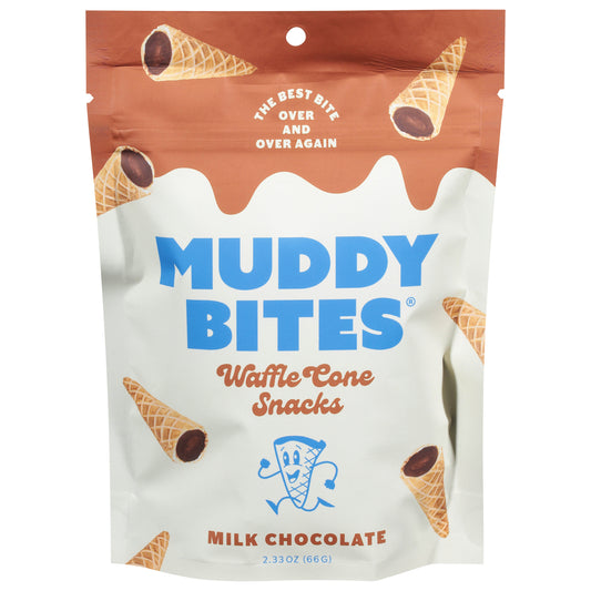 Muddy Bites Snack Waffle cone Milk Chocolate 2.33 Oz (Pack Of 12)