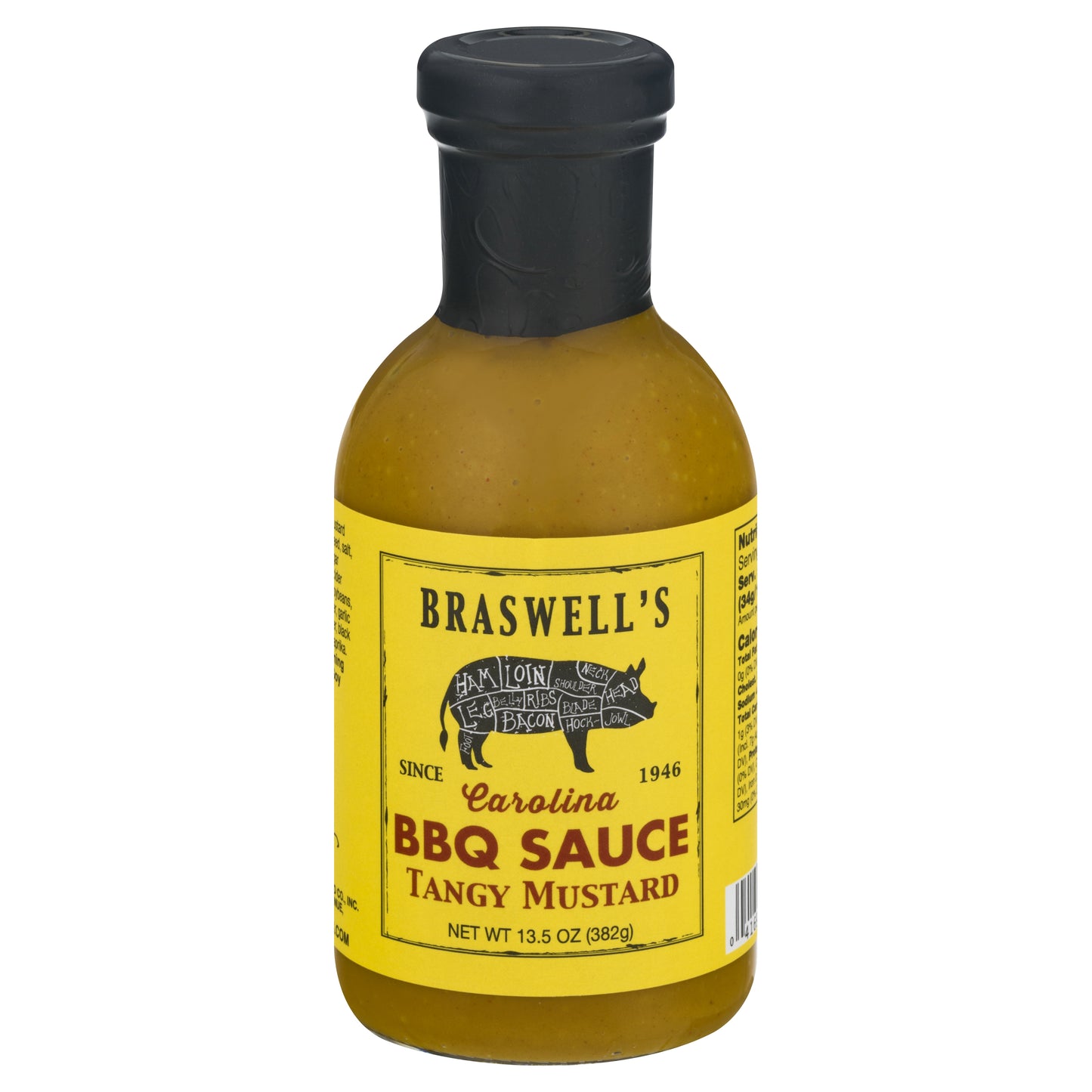 Braswell Sauce BBQ Tangy Mustard 13.5 oz (Pack Of 6)