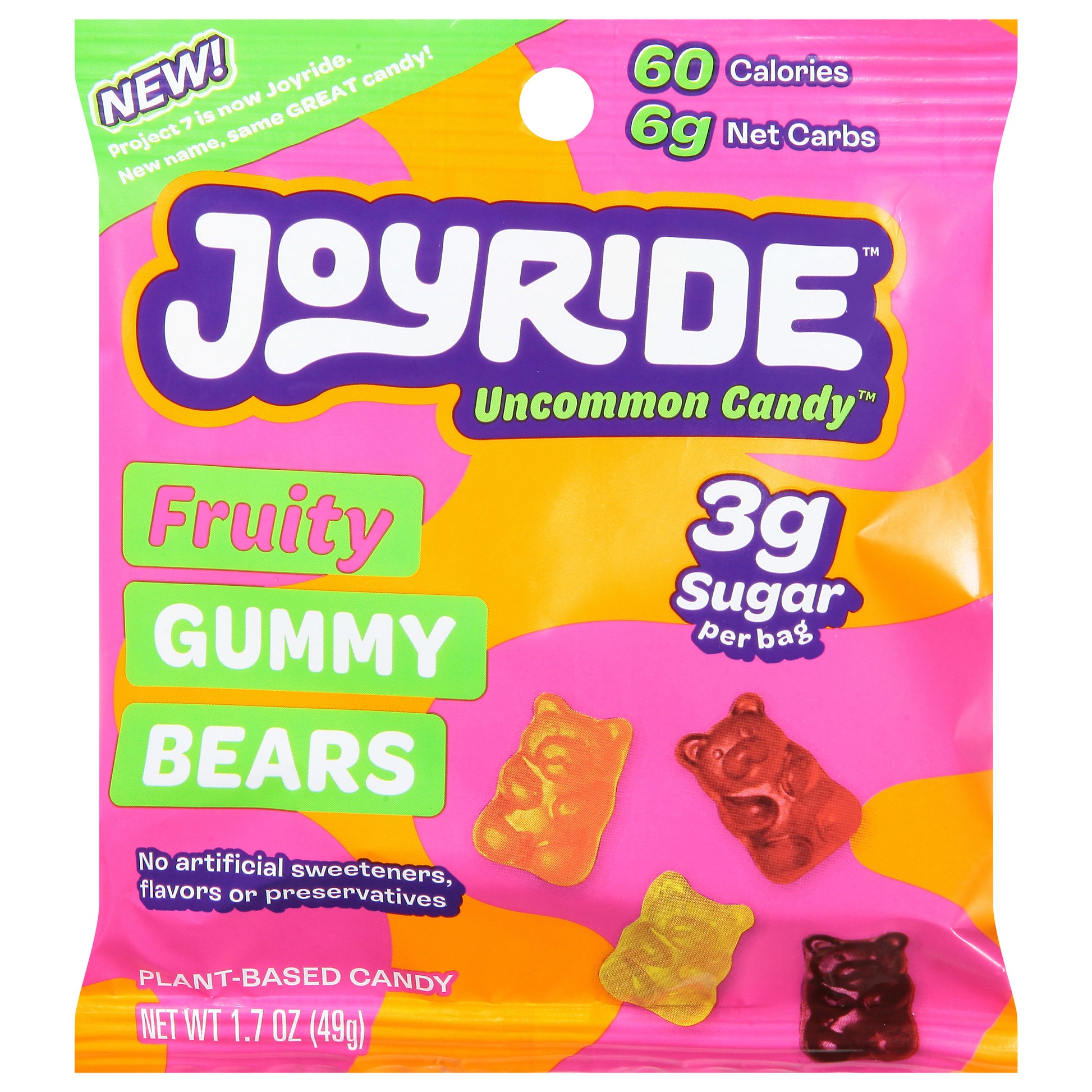 Joyride Gummy Bears Low Sugar 1.7 oz (Pack Of 8)