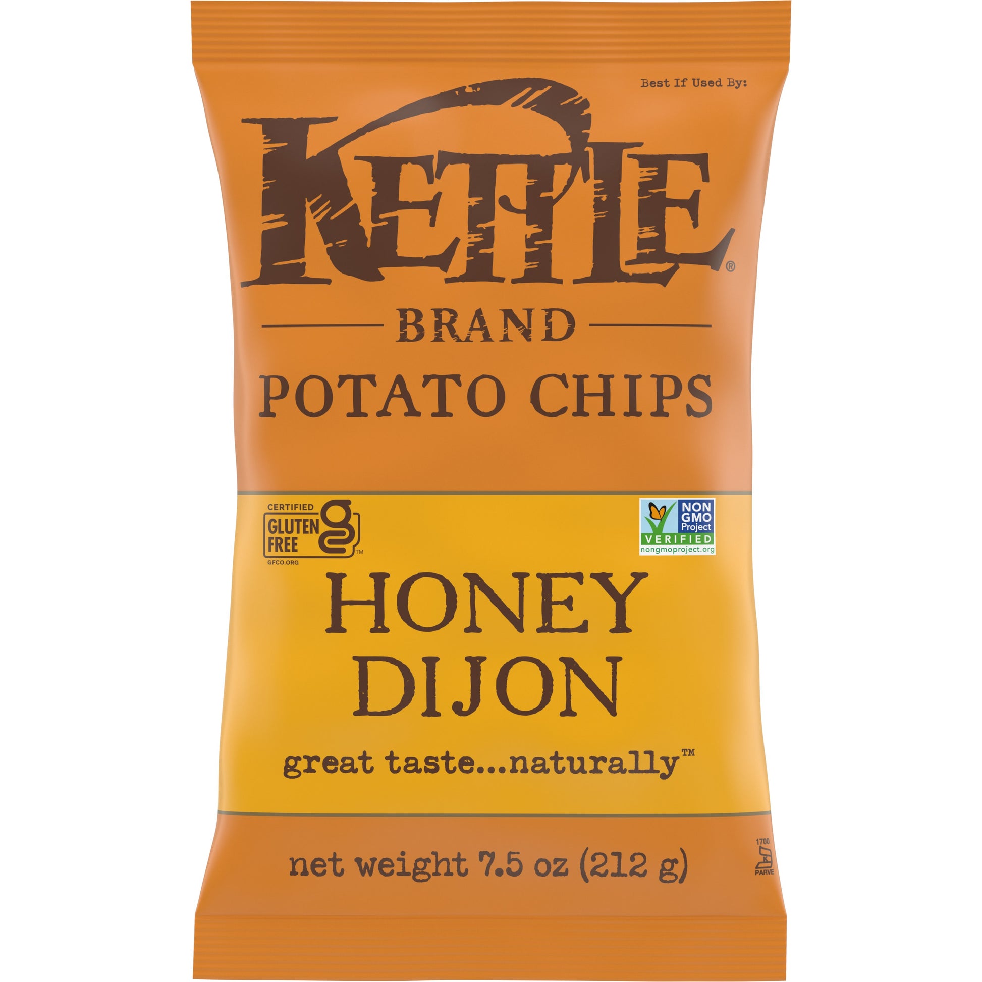 Kettle Foods Chip Potato Honey Dijon 7.5 oz (Pack of 12)