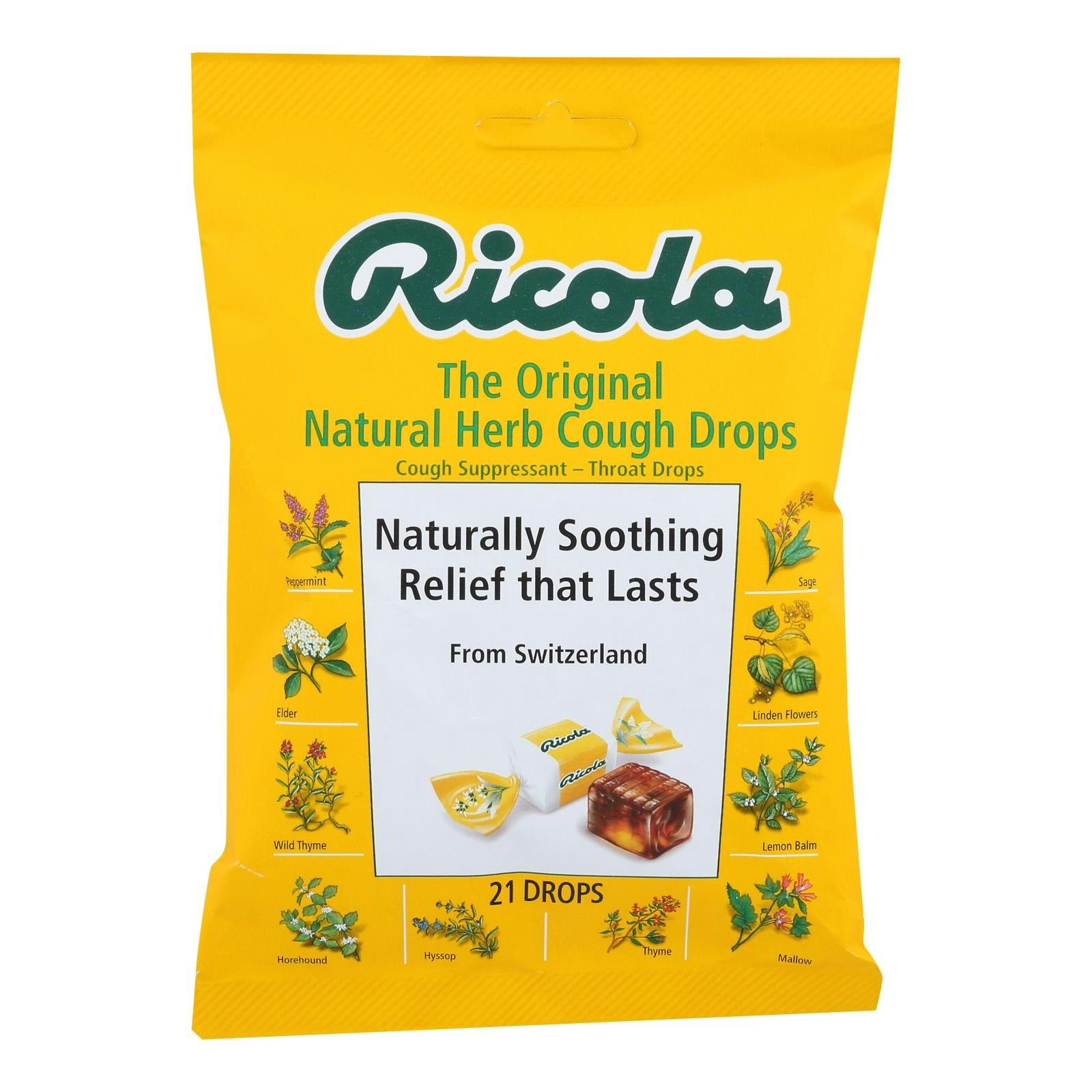 Ricola Original Herb Cough Drops -21 Count (Pack of 8)