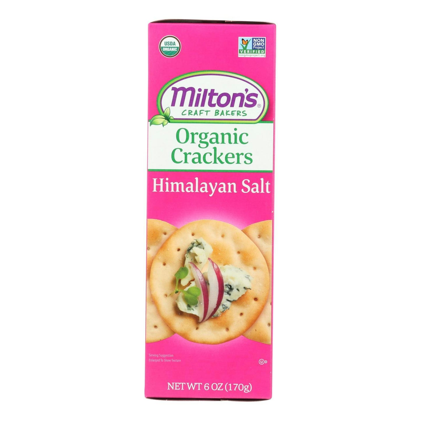 Milton's Craft Bakers Himalayan Salt Organic Gourmet Crackers - 6 oz (Pack of 8)