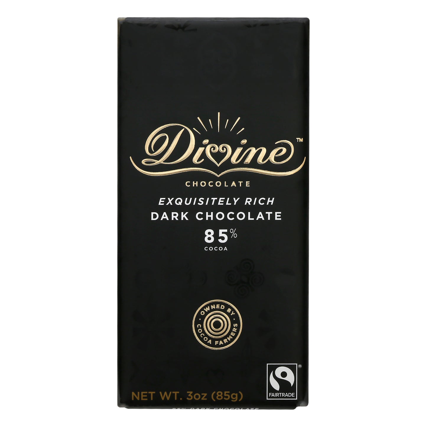 Divine Chocolate Chocolate Bar Dark 85 3 oz (Pack Of 12)