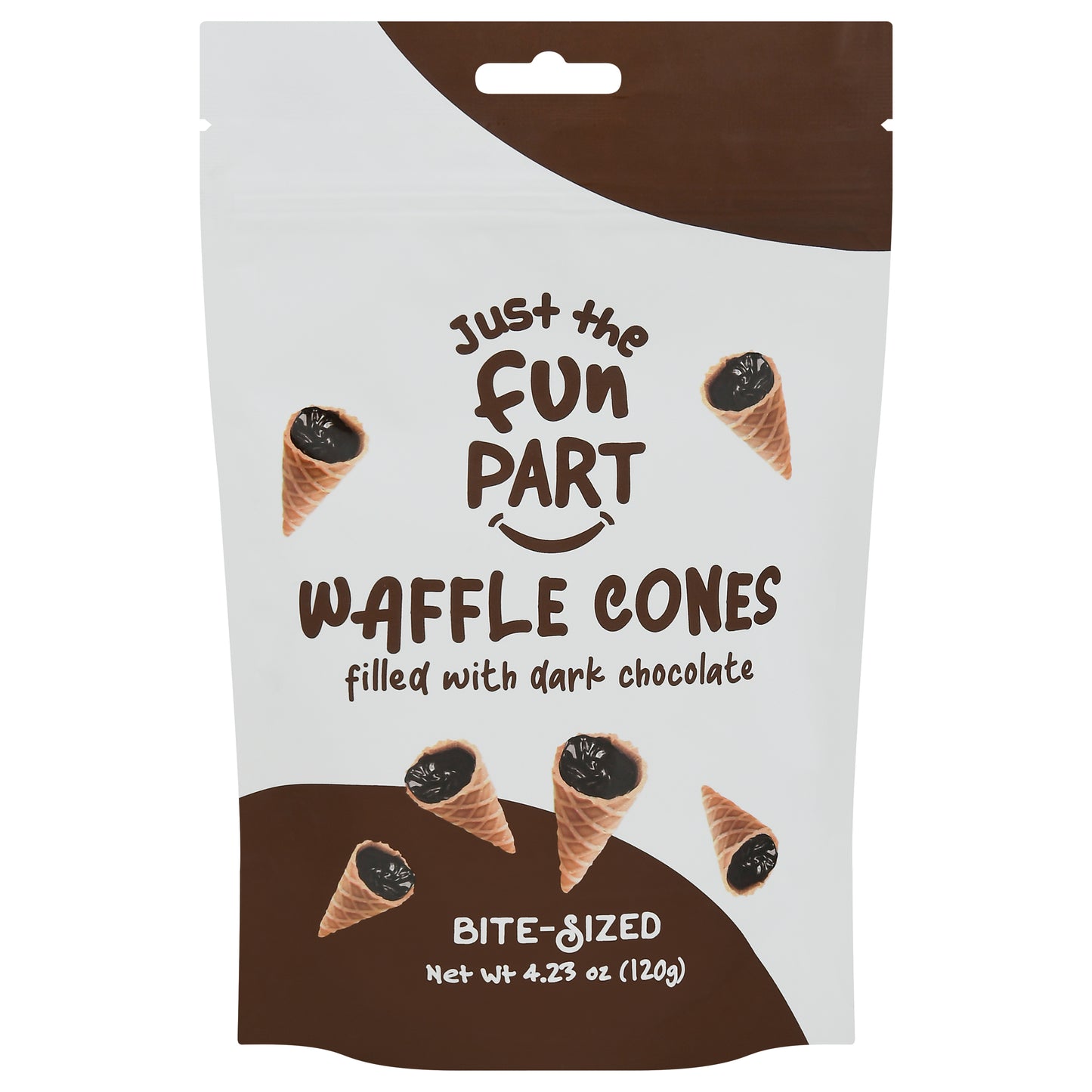 Just The Fun Part Waffle Cone Mini Dark Chocolate 4.23 oz (Pack Of 6)