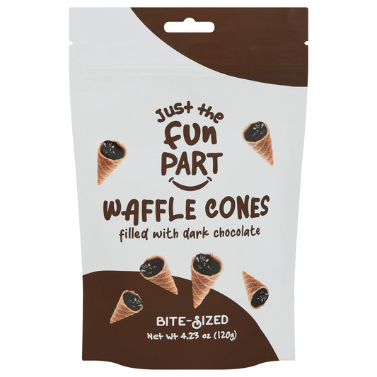 Just The Fun Part Waffle Cone Mini Dark Chocolate 4.23 oz (Pack Of 6)