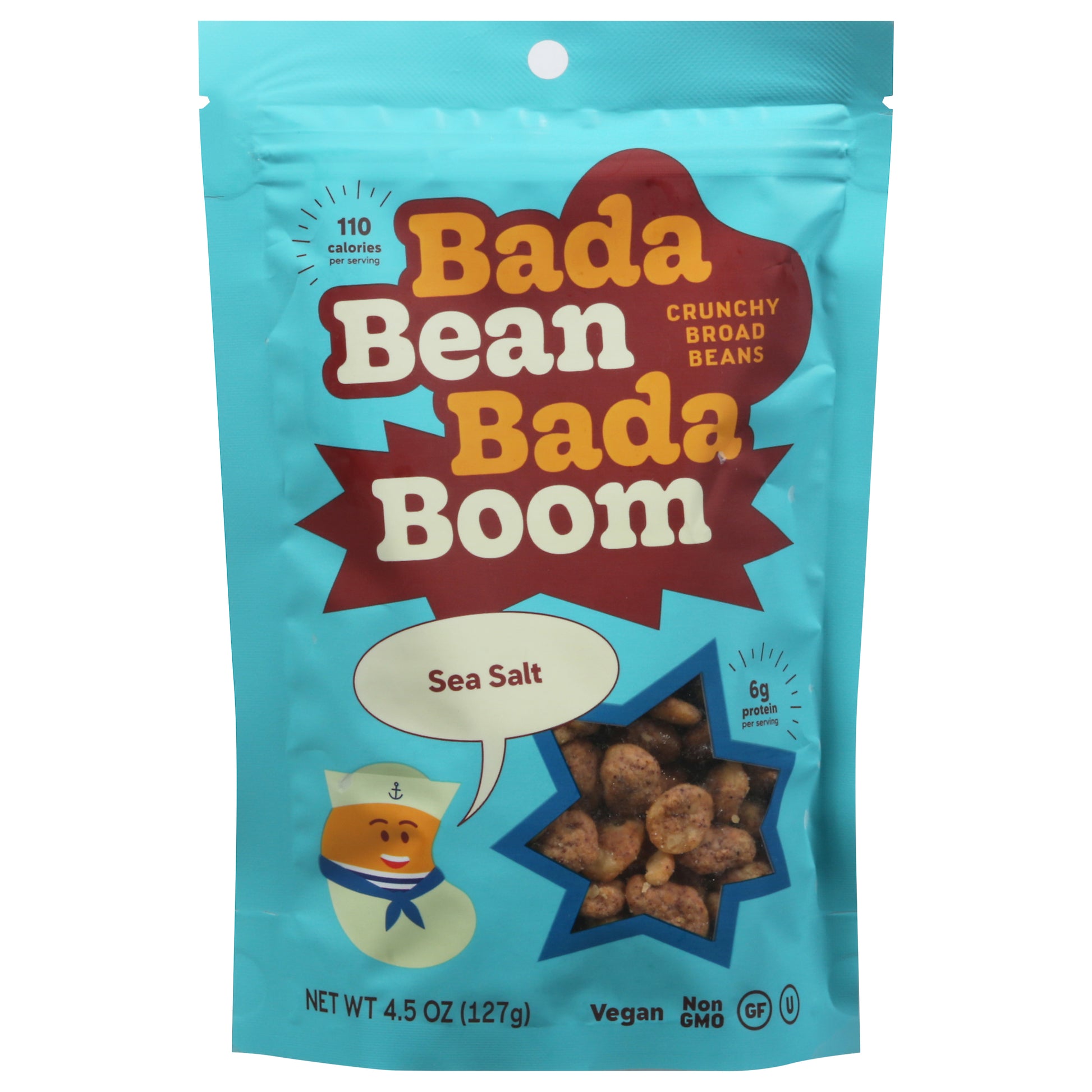 Bada Bean Bada Boom Crisps Bean Sea Salt 4.5 oz (Pack Of 6)