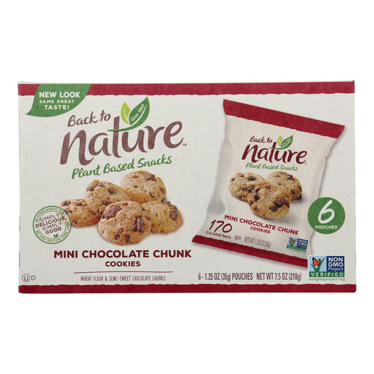 Back To Nature Chocolate Chunk Cookies 7.5 Oz Pack of 4