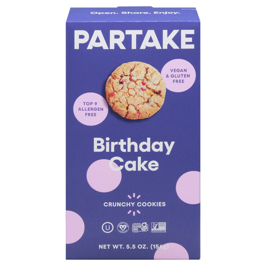 Partake Foods Cookie Birthday Cake 5.5 oz (Pack Of 6)