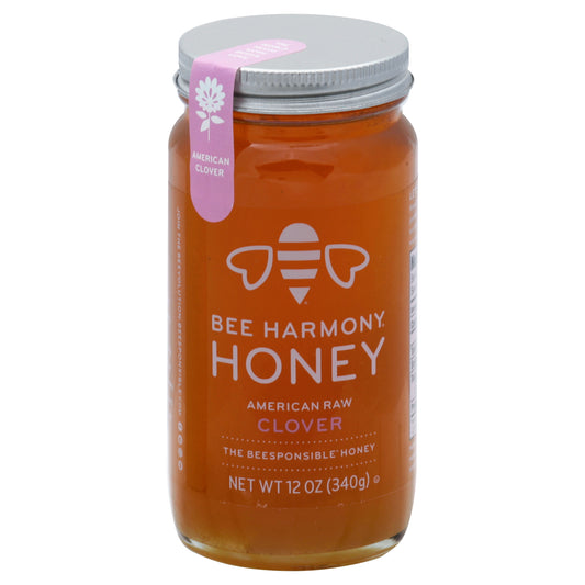 Bee Harmony Honey American Clover 12 oz (Pack Of 6)