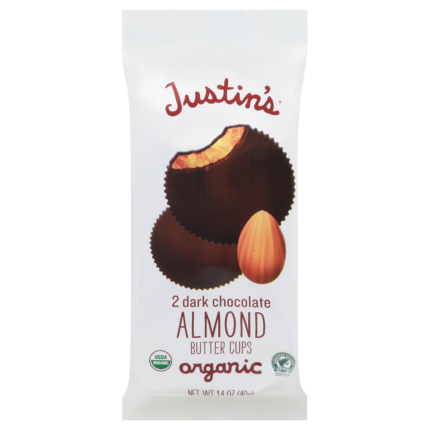 Justins Dark Chocolate Cups Almond Butter 1.4 oz (Pack Of 12)