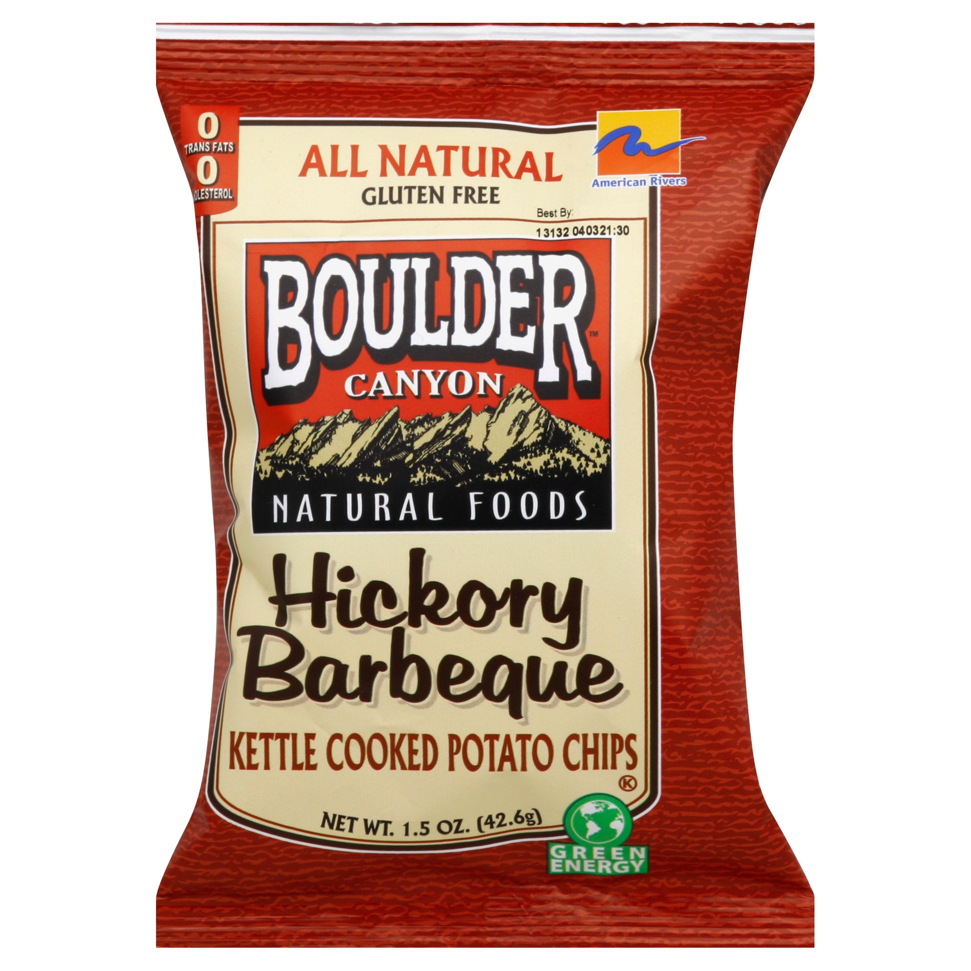 Boulder Canyon Chip Kettle Hickory BBQ 1.5 Oz (Pack Of 55)