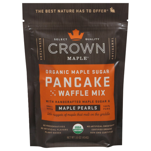 Crown Maple Mix Pancake Maple Sugar Organic 16 Oz (Pack Of 6)