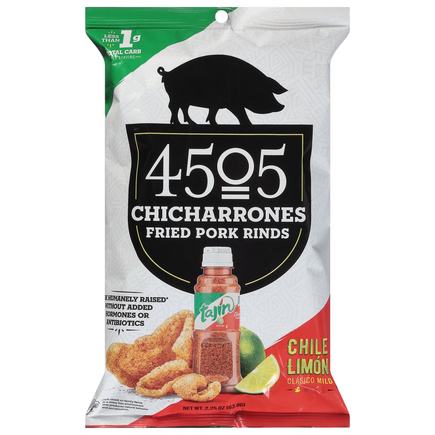 4505 Meats Chicharrones Tajin Chili 2.25 oz (Pack Of 12)