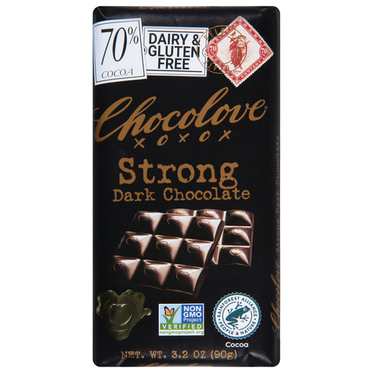 Chocolove Chocolate Bar Dark Strong 3.2 oz (Pack Of 12)