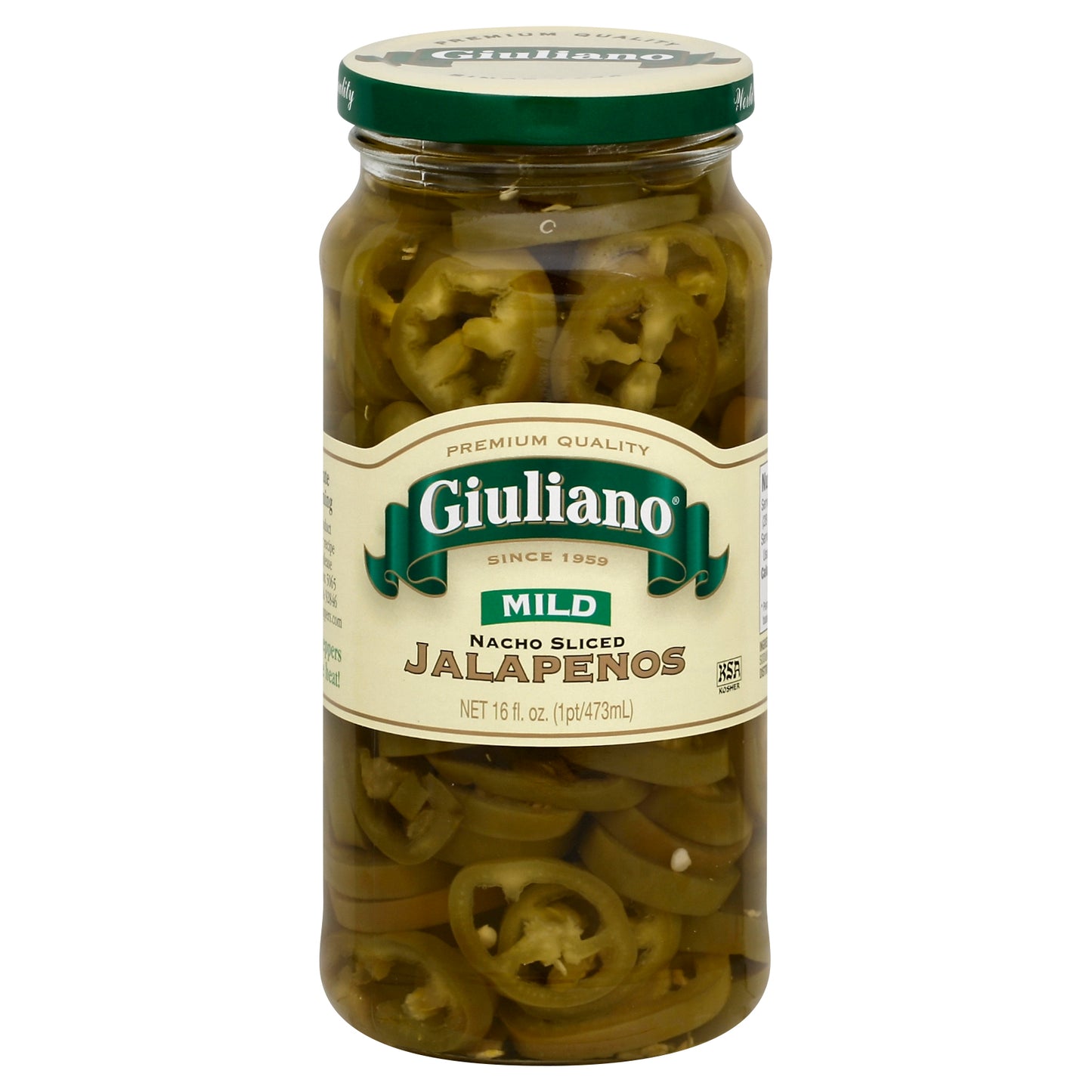 Giuliano Pepper Jalapeno Sliced Nacho Mild 16 oz (Pack Of 6)