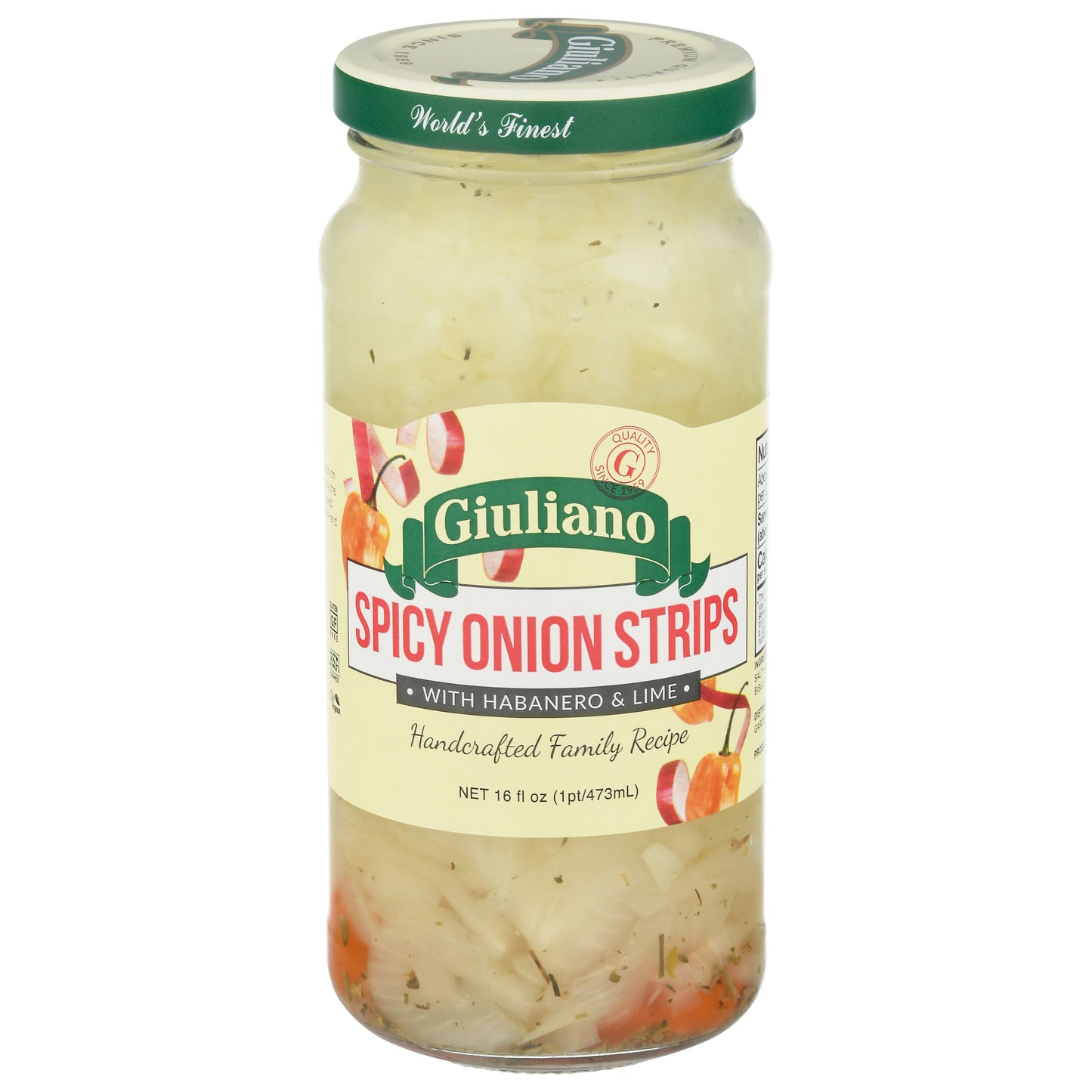 Giuliano Onion Strips Spicy 16 Oz (Pack Of 6)