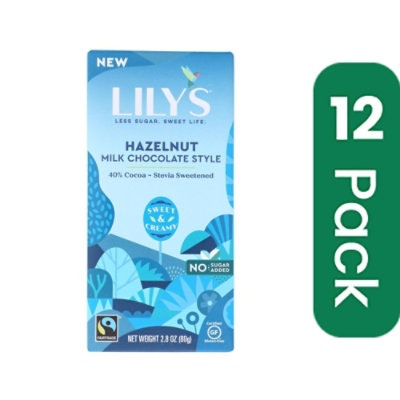 Lily's - Bar Chocolate 40% Hazelnut 2.8 Oz (Pack of 12)