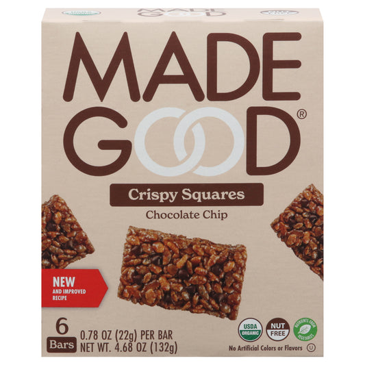 Made Good Rice Crispy Chocolate Chip Squares 4.68 oz (Pack Of 6)