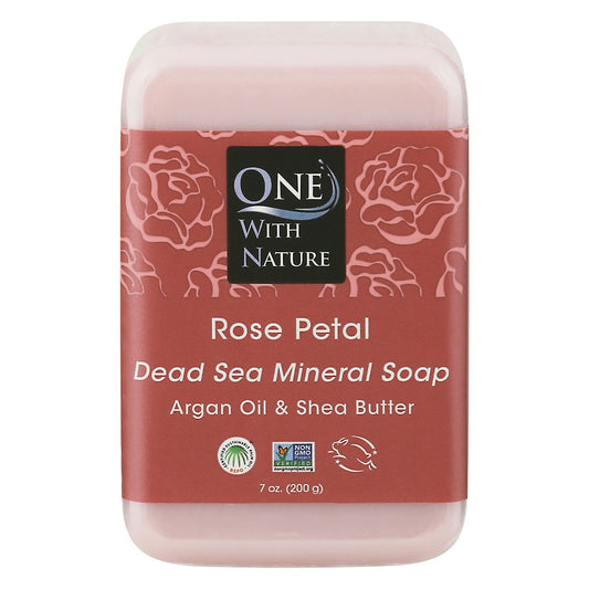 One With Nature Soap Bar Rose Petal 7 Oz (Pack of 3)