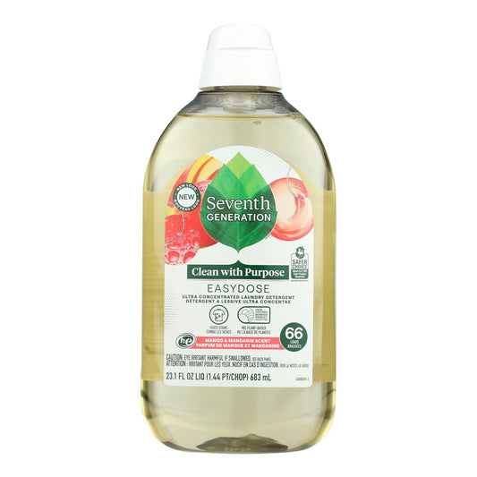 Seventh Generation - Liquid Laundry Easy Dose Mango - 23.1 Fl oz (Pack of 6)